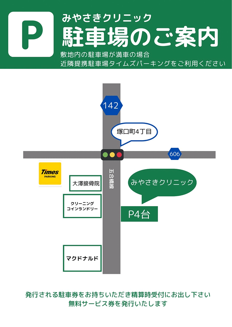 駐車場・駐輪場のイラストマップ
